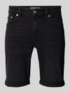 ONLY & SONS Szorty jeansowe o kroju regular fit z mieszanki bawełny Czarny