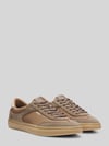 BOSS Sneakers van echt leer met labelopschrift Taupe