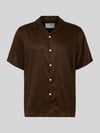Selected Regular fit vrijetijdsoverhemd van een mix van lyocell en linnen, model 'REGNOA' Donkerbruin