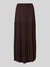ONLY Uitlopende maxi-rok van zuivere viscose model 'MIKKA' Chocoladebruin