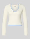 GUESS Jeans Slim fit Shirt met lange mouwen met Structuurpatroon Offwhite