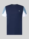 Lacoste Sport Regular Fit Sport-T-Shirt im Colorblock-Design Dunkelblau