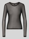 VERO MODA Slim Fit shirt met lange mouwen met ronde hals model 'LOVA' Zwart