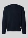 JACK & JONES Regular Fit Strickpullover mit Rundhalsausschnitt Marine