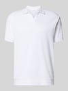 Lindbergh Comfort Fit Poloshirt mit V-Ausschnitt Weiss
