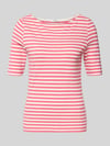 s.Oliver RED LABEL slim fit T-shirt van puur katoen Felroze