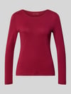 Christian Berg Woman Slim Fit Longsleeve aus reiner Baumwolle Dunkelrot