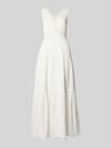 YAS Maxikleid mit Loch-Stitching Modell 'Anini' Offwhite