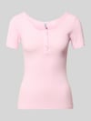 PIECES Slim Fit T-Shirt aus Baumwoll-Mix Modell 'KITTE' Rosa