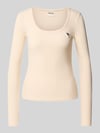 GUESS Activewear Longsleeve in Ripp-Optik Modell 'COLETTE' Ecru