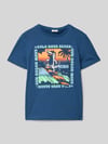 s.Oliver RED LABEL T-shirt o kroju regular fit z czystej bawełny Szaroniebieski