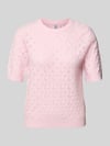 PIECES Regular Fit Pullover mit Woll-Anteil Modell 'LELOU' Rosa