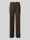 Raphaela By Brax Flared stoffen broek van linnenmix Lichtbruin