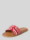 INUOVO Slides in Flecht-Optik Rot