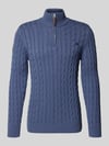 Superdry Strickpullover aus reiner Baumwolle Marine