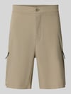 BOSS Green Relaxed Fit Cargoshorts mit Label-Schriftzug Modell 'GLOBE CARGO' Hellgruen