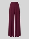Rinascimento wide leg stoffen broek met ritszakken Bordeaux