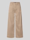 Raffaello Rossi Wide Leg Jeans mit aufgesetzten Taschen Modell 'MIRU' Taupe