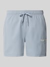 JACK & JONES Spodenki kąpielowe z wyhaftowanym logo model „MAUI” Szaroniebieski