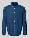 GAP Regular Fit Jeanshemd mit Button-Down-Kragen Dunkelblau