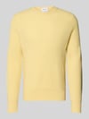 FTC Cashmere Sweter z dzianiny z kaszmiru z okrągłym dekoltem Jasnożółty