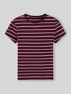Tommy Jeans Slim Fit T-Shirt aus Baumwoll-Mix Bordeaux
