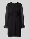 VERO MODA A-Linien-Kleid mit Taillengürtel Modell 'PETRA' Black