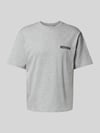 REVIEW Regular fit T-shirt van een mix van katoen en viscose Lichtgrijs gemêleerd