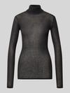 American Vintage Slim fit coltrui van puur katoen Zwart
