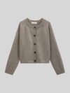 Marc O'Polo Relaxed Fit Strickjacke aus Baumwoll-Mix Taupe