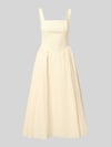 Jake*s Cocktail Cocktailkleid mit rückseitigem Reißverschluss Hellgelb