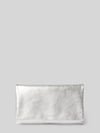 Abro Clutch aus echtem Leder mit Strukturmuster Silber