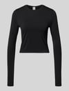 Fabletics Slim Fit Longsleeve mit Rundhalsausschnitt Modell 'Feather' Black