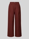 Jake*s Collection Straight Leg Stoffhose mit elastischem Bund Bordeaux