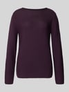 Marc O'Polo sweter z czystej bawełny o kroju regular fit Śliwkowy
