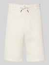 BOSS Orange Tapered Chinoshorts aus Leinen-Mix Modell 'DS_3S' Offwhite