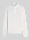 Tommy Jeans Slim Fit Troyer aus reiner Baumwolle Offwhite