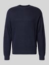 JACK & JONES Strickpullover mit Rundhalsausschnitt Modell 'KAITO' Marine