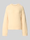 PIECES Relaxed Fit Pullover im Chunky Knit Look Modell 'DORTHEA' Hellgelb