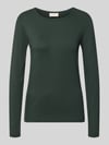 FREE/QUENT Shirt met lange mouwen van mix van viscose en elastaan model 'Liana' Donkergroen