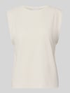 Jake*s Collection Top mit Rundhalsausschnitt und Kappärmeln Beige