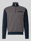 bugatti Sweatshirt mit Label-Details Taupe