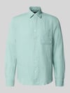 Marc O'Polo Regular Fit Freizeithemd aus reinem Leinen Mint