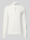 Polo Ralph Lauren Regular Fit Troyer mit Label-Stitching Offwhite