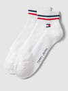 Tommy Hilfiger Sneaker-Socken mit Label-Print im 2er-Pack Weiss