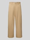 Lacoste Loose Fit Weite Hose aus Baumwoll-Mix Beige
