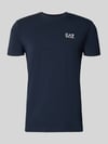 EA7 Emporio Armani T-Shirt mit Label-Print Dunkelblau
