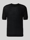 Emporio Armani Slim Fit T-Shirt mit Lyocell- und Woll-Anteil Black