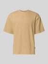 Redefined Rebel T-Shirt mit Strukturmuster und Rundhalsausschnitt Modell 'PETER' Beige