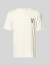 Selected Regular Fit T-Shirt aus reiner Baumwolle Modell 'HASPEN' Offwhite